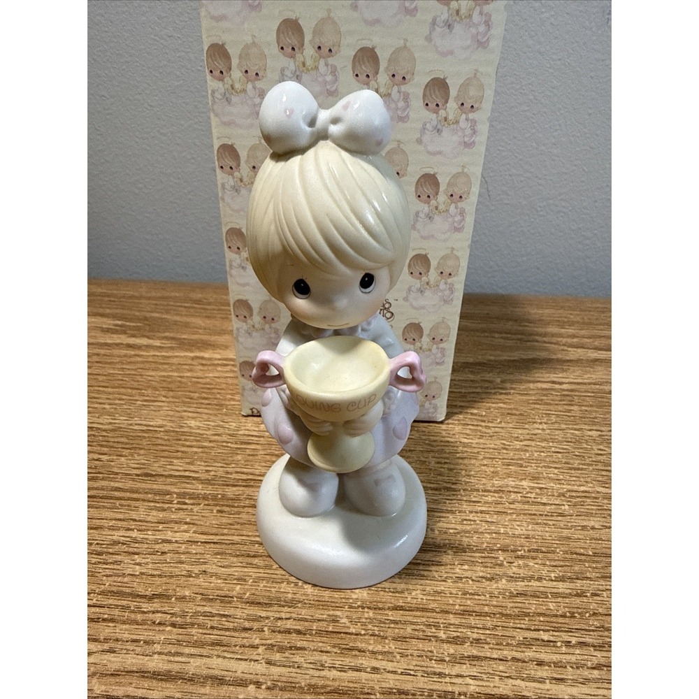 Enesco Precious Moments 1988 "You Are My Number One" Girl Figurine